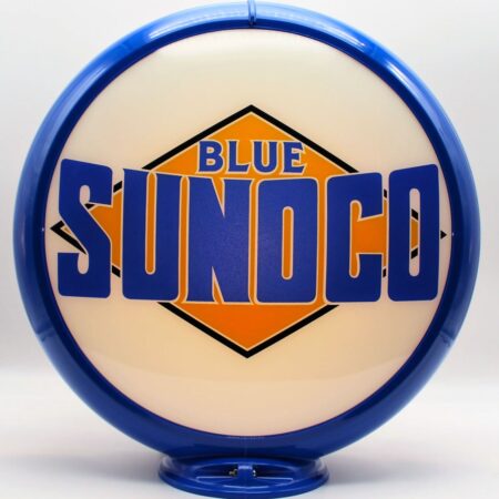 Blue Sunoco Pre 1941 Black Diamond Benzinepomp Bol - Glazen Lenzen | Fiftiesstore