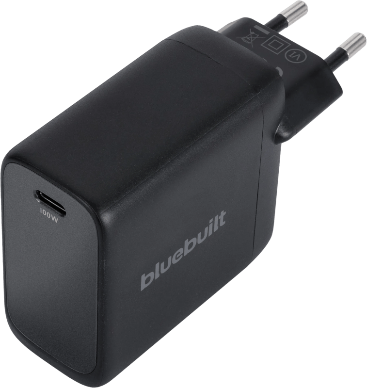 BlueBuilt 100W GaN Usb C Oplader Zwart