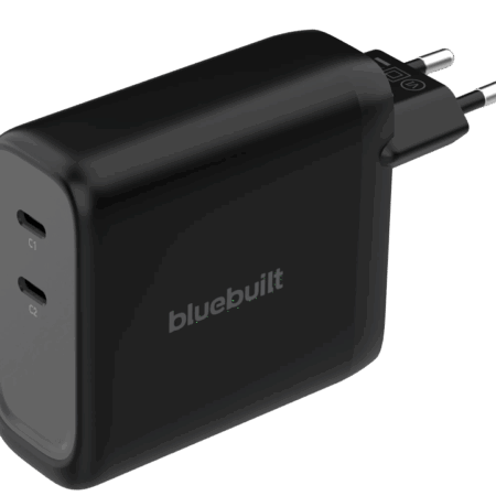 BlueBuilt 140W GaN Oplader met 2 Usb C Poorten Zwart
