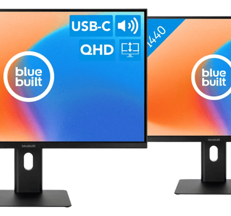 BlueBuilt 27 inch Quad HD Monitor met USB C Duo pack