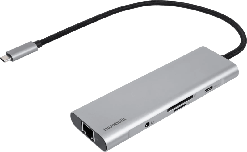BlueBuilt 8-in-1 Docking Station met Usb C Zilver