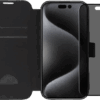 BlueBuilt Apple iPhone 16 Pro Book Case Leer Zwart + Privacy Filter Screenprotector Glas