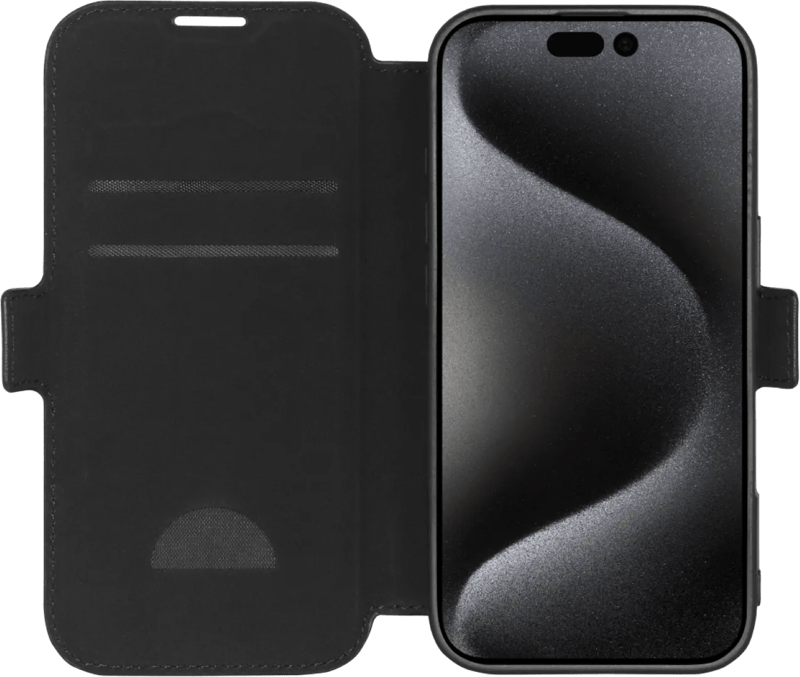 BlueBuilt Apple iPhone 16 Pro Book Case Leer Zwart
