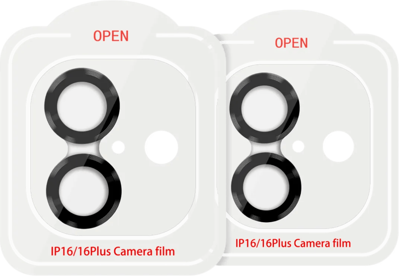 BlueBuilt Apple iPhone 16/16 Plus Camera Lens Protector Aluminium Duo Pack