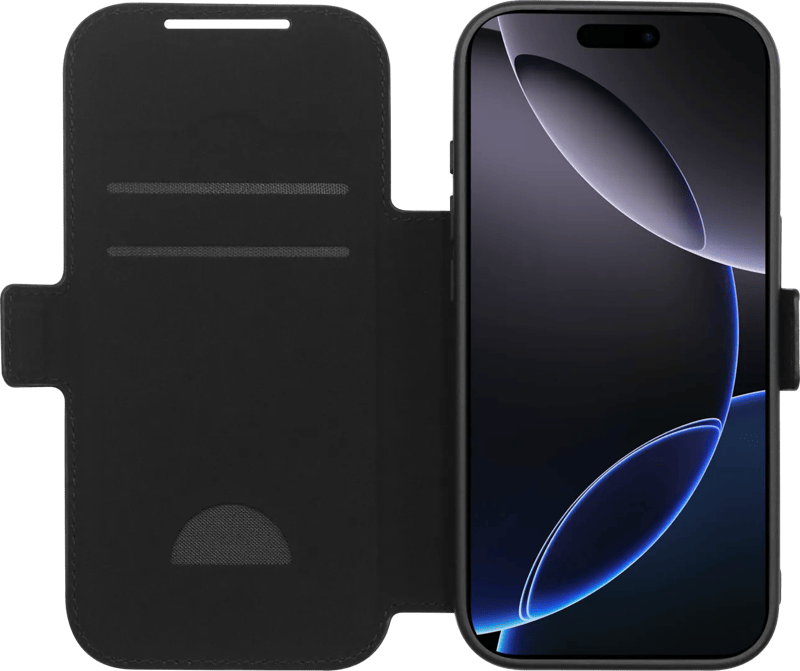 BlueBuilt Apple iPhone 17 Pro Book Case Leer Zwart