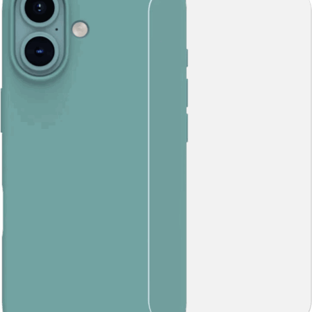 BlueBuilt Back Cover iPhone 16 Groen + Screenprotector Glas