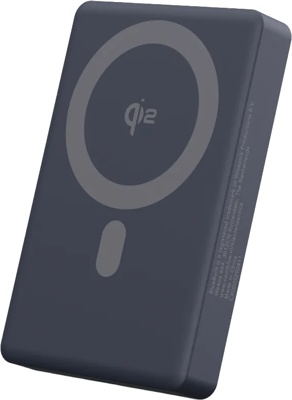 BlueBuilt Draadloze Powerbank met MagSafe en Qi2 10.000 mAh met Snelladen Grijs