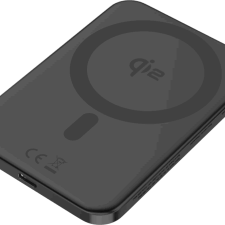 BlueBuilt Draadloze Powerbank met Qi2 en MagSafe 5.000 mAh met Snelladen 20 Watt Grijs