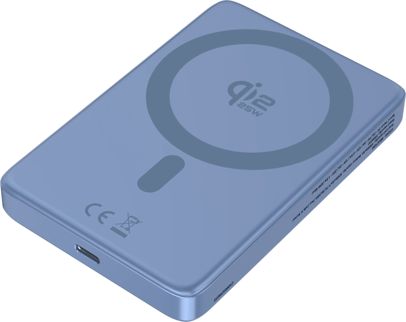BlueBuilt Draadloze Powerbank met Qi2.2 en MagSafe 10.000 mAh met Snelladen 25 Watt Blauw