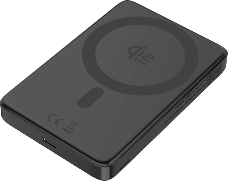 BlueBuilt Draadloze Powerbank met Qi2.2 en MagSafe 10.000 mAh met Snelladen 25 Watt Grijs