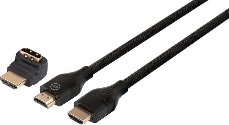 BlueBuilt HDMI Kabel 4K 120Hz / 8K 60Hz Nylon 3 Meter + 90° adapter