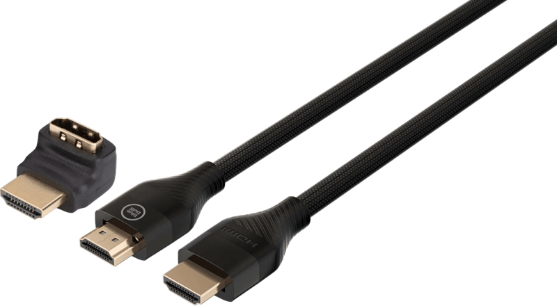 BlueBuilt HDMI Kabel 4K 60Hz Nylon 1 Meter + 90° adapter