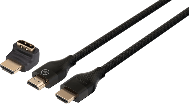 BlueBuilt HDMI Kabel 4K 60Hz Nylon 10 Meter + 90° adapter