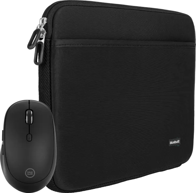 BlueBuilt Laptophoes 31 cm 13 inch M Zwart + Tradendum Muis