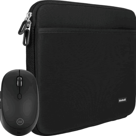 BlueBuilt Laptophoes 33 cm 14 inch M Zwart + Tradendum Muis