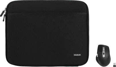 BlueBuilt Laptophoes breedte 31 cm 13 inch M Zwart + Maximus Muis