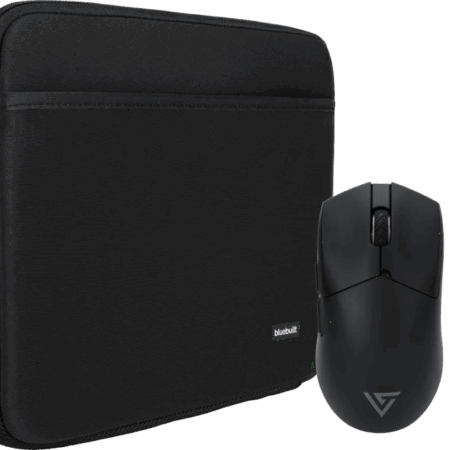 BlueBuilt Laptophoes breedte 32 cm 13-14 inch Zwart + Vortech Pro Gaming Muis