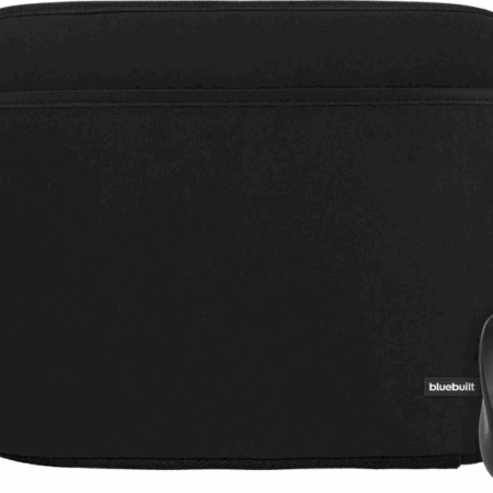 BlueBuilt Laptophoes breedte 36 cm 15 inch S Zwart + Nexum Draadloze muis