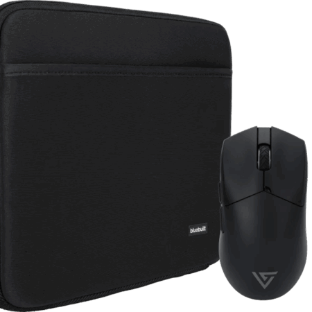 BlueBuilt Laptophoes breedte 40 cm 17 inch Zwart + Vortech Pro Gaming Muis