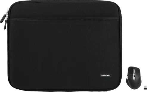 BlueBuilt Laptophoes breedte 41 cm 17 inch M Zwart + Maximus Muis