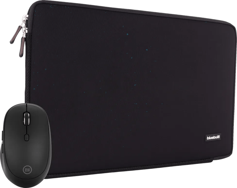 BlueBuilt Laptophoes voor Apple MacBook Air 15 inch Zwart + Tradendum Muis