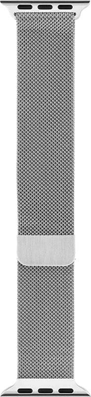 BlueBuilt Milanees Bandje Zilver voor Apple Watch 44/45/46 mm