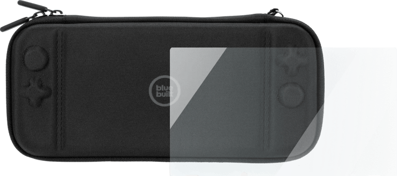 BlueBuilt Nintendo Switch Screenprotector Glas + Nintendo Switch hoesje