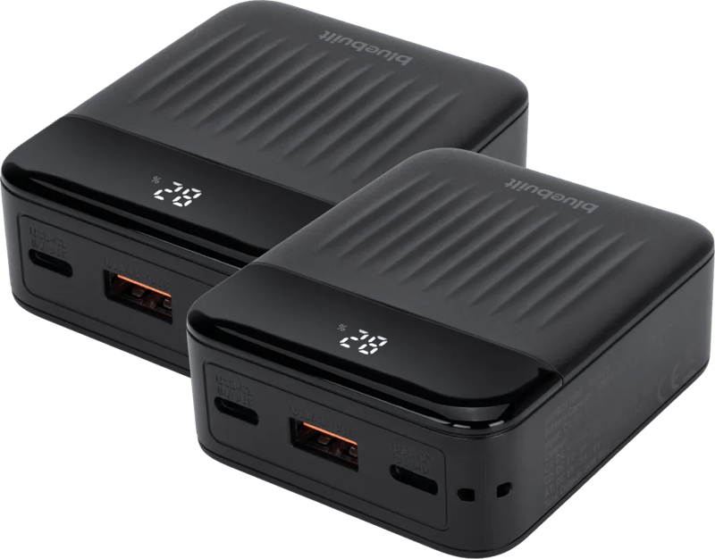 BlueBuilt Power Bank 10.000 mAh met Snelladen 20 Watt Duo Pack