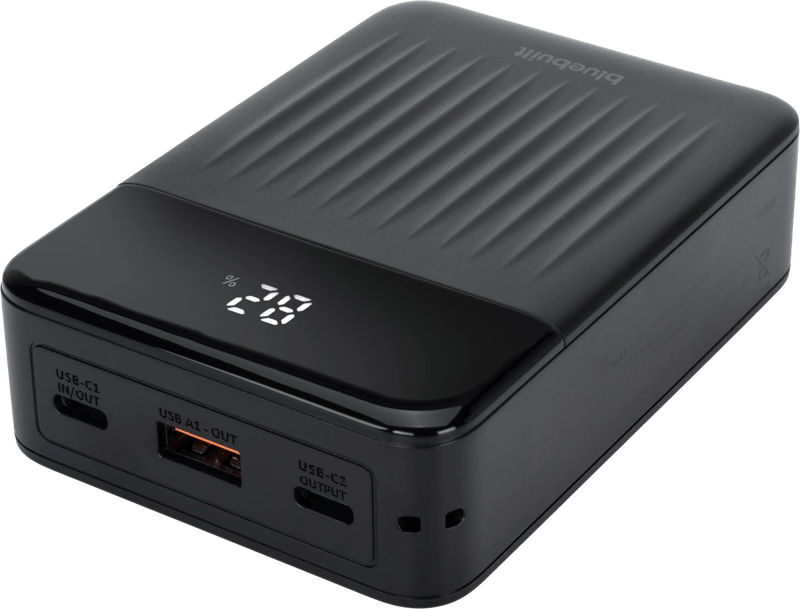 BlueBuilt Power Bank 20.000 mAh met Snelladen Zwart