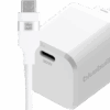 BlueBuilt Power Delivery Oplader 30W + Usb C Kabel 3m Nylon Wit