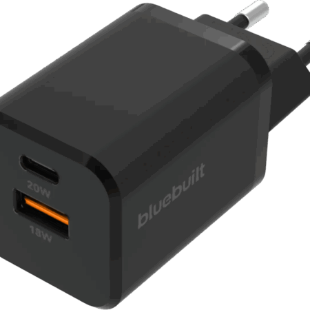 BlueBuilt Power Delivery en Quick Charge Oplader met 2 Usb Poorten 38W Zwart