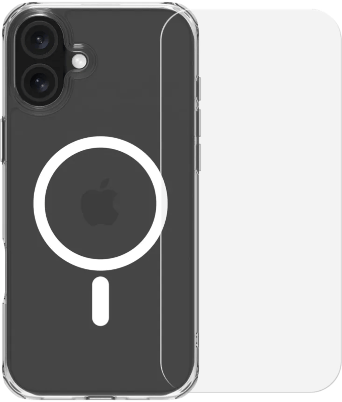BlueBuilt Protective Back Cover met MagSafe iPhone 16 Plus + Screenprotector Glas