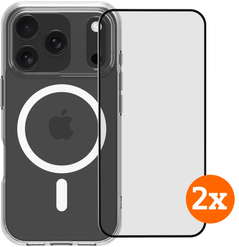 BlueBuilt Protective Back Cover met MagSafe iPhone 17 Pro + Screenprotector Duo Pack