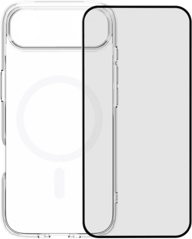 BlueBuilt Protective Back Cover met MagSafe iPhone Air Transparant + Screenprotector Glas