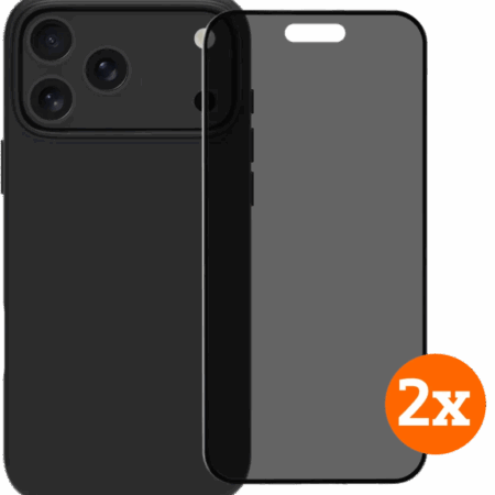 BlueBuilt Protective Cover MagSafe iPhone 17 Pro Max + Privacy Screenprotector Duo Pack