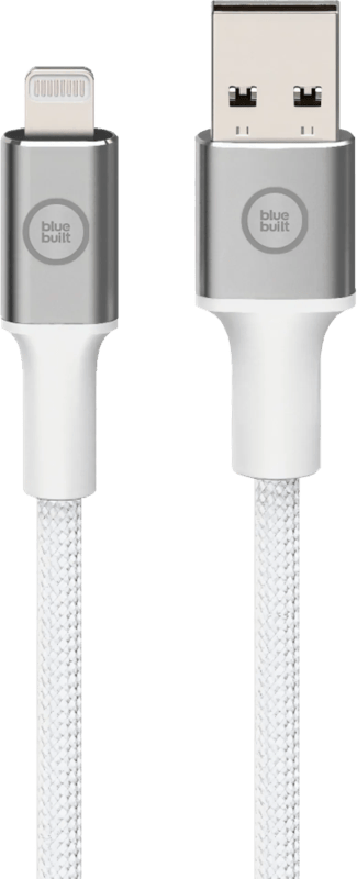 BlueBuilt Usb A naar Lightning Kabel 3m Nylon Wit