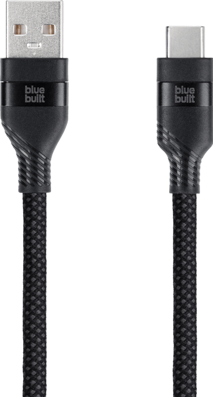 BlueBuilt Usb A naar Usb C Kabel 3m Nylon Zwart