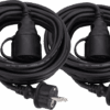 BlueBuilt Verlengkabel IP44 5m Duo Pack