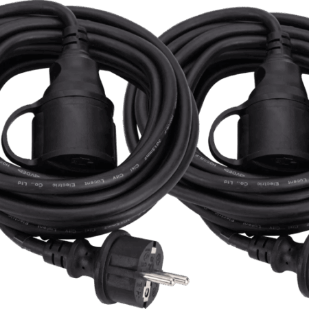 BlueBuilt Verlengkabel IP44 5m Duo Pack