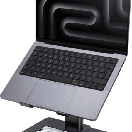 BlueBuilt Verstelbare Laptopstandaard met Draadloze Oplader 10 - 17 Inch