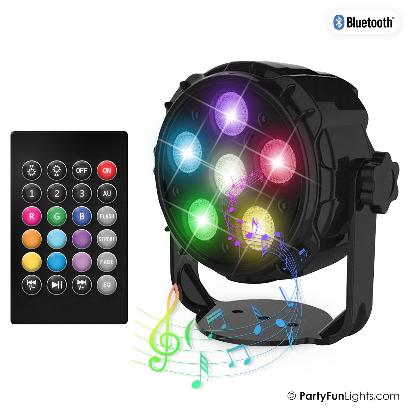 Bluetooth Luidspreker 6x power Leds | PartyFun Lights