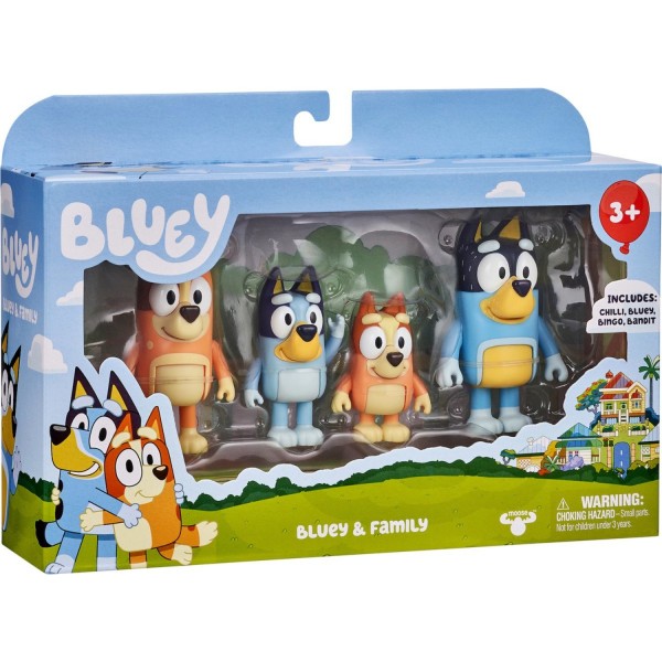 Bluey Familie Figurenset 4 Pack | Bluey