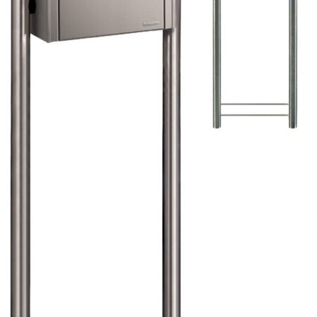 Bobi Classic S (slim) brievenbus en Round statief - RVS | Bobi