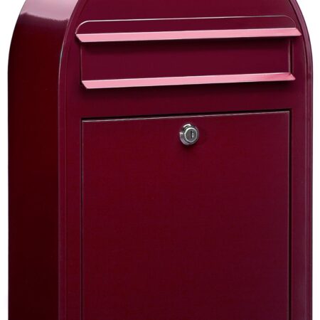 Bobi Classic S (slim) wandbrievenbus staal - bordeauxrood | Bobi