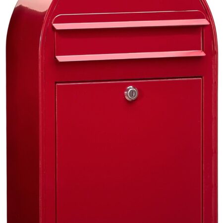 Bobi Classic S (slim) wandbrievenbus staal - helderrood | Bobi