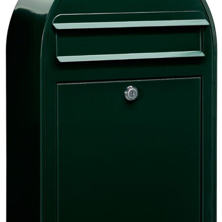 Bobi Classic S (slim) wandbrievenbus staal - zwartgroen | Bobi
