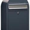 Bobi Classic wandbrievenbus staal - antracietgrijs/RVS klep | Bobi
