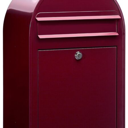 Bobi Classic wandbrievenbus staal - bordeauxrood | Bobi
