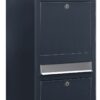 Bobi Duo wandbrievenbus staal - antracietgrijs/RVS klep | Bobi