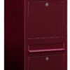Bobi Duo wandbrievenbus staal - bordeauxrood | Bobi